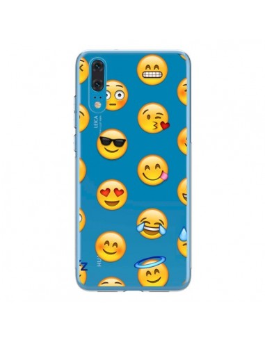 Coque Huawei P20 Smiley Emoticone Emoji Transparente - Laetitia