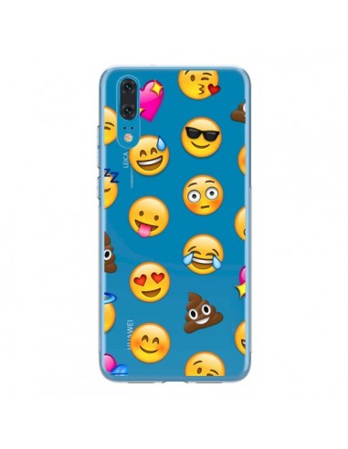 Coque Huawei P20 Emoticone Emoji Transparente - Laetitia