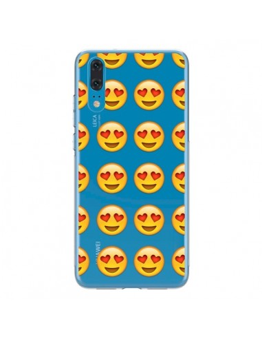 Coque Huawei P20 Love Amoureux Smiley Emoticone Emoji Transparente - Laetitia