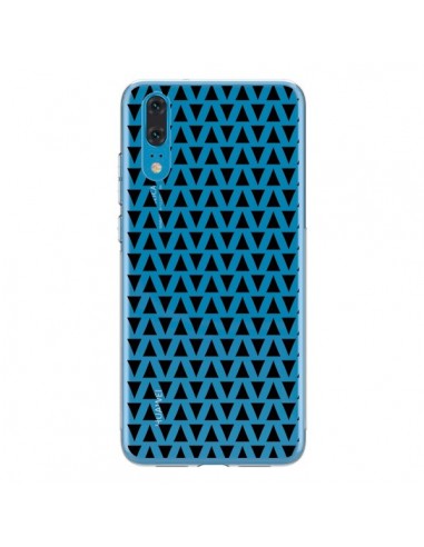 Coque Huawei P20 Triangles Romi Azteque Noir Transparente - Laetitia