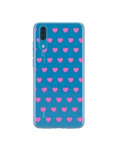 Coque Huawei P20 Coeur Heart Love Amour Rose Transparente...