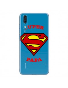 Coque Huawei P20 Super Papa Transparente - Laetitia