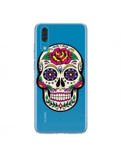 Coque Huawei P20 Tête de Mort Mexicaine Fleurs...