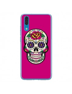 Coque Huawei P20 Tête de Mort Mexicaine Rose Fushia -...