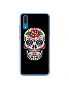 Coque Huawei P20 Tête de Mort Mexicaine Multicolore Noir...