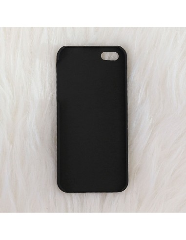 Coque Girafe en Miroir Noir Gravure Dorée pour iPhone 5 et 5S - Lito Lita