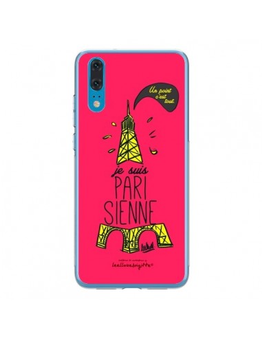 Coque Huawei P20 Je suis Parisienne La Tour Eiffel Rose - Leellouebrigitte