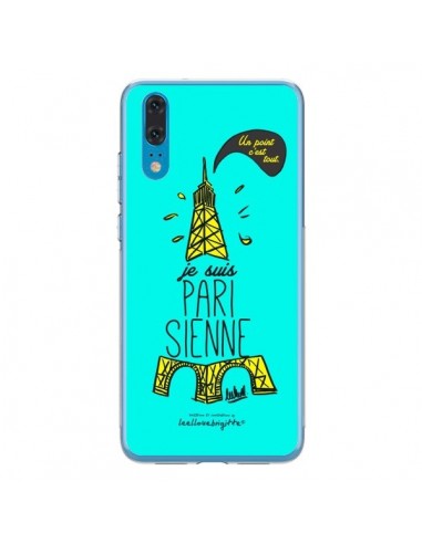Coque Huawei P20 Je suis Parisienne La Tour Eiffel Bleu - Leellouebrigitte