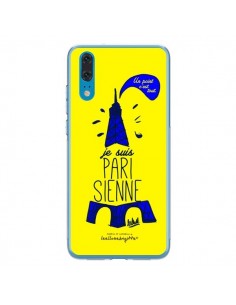 Coque Huawei P20 Je suis Parisienne La Tour Eiffel Jaune...