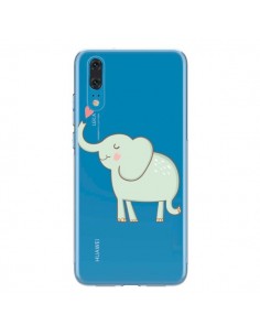 Coque Huawei P20 Elephant Elefant Animal Coeur Love...