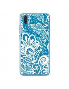 Coque Huawei P20 Lace Fleur Flower Blanc Transparente -...