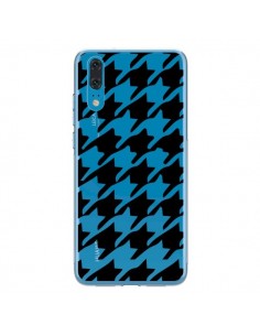 Coque Huawei P20 Vichy Gros Carre noir Transparente -...