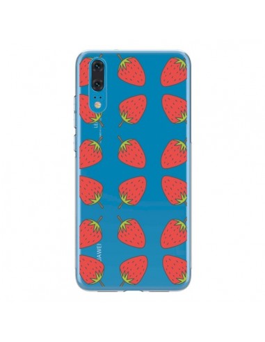 Coque Huawei P20 Fraise Fruit Strawberry Transparente - Petit Griffin