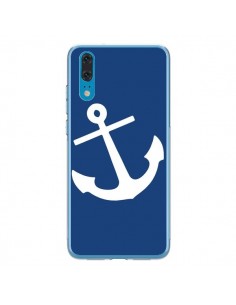 Coque Huawei P20 Ancre Navire Navy Blue Anchor - Mary...