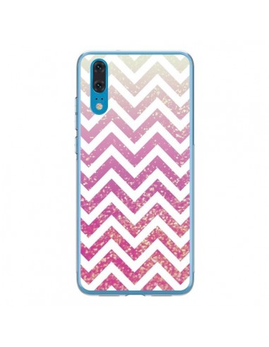 Coque Huawei P20 Chevron Pixie Dust Triangle Azteque - Mary Nesrala