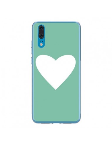 Coque Huawei P20 Coeur Mint Vert - Mary Nesrala