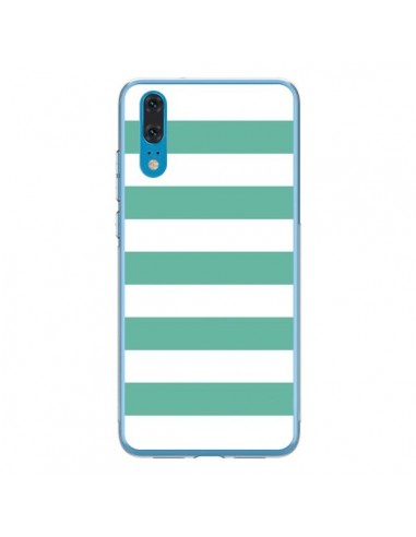Coque Huawei P20 Bandes Mint Vert - Mary Nesrala