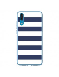 Coque Huawei P20 Bandes Marinières Bleu Blanc Gaultier -...