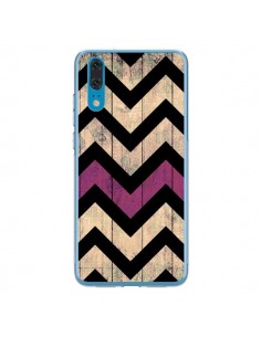 Coque Huawei P20 Chevron Vintage Bois Wood - Mary Nesrala
