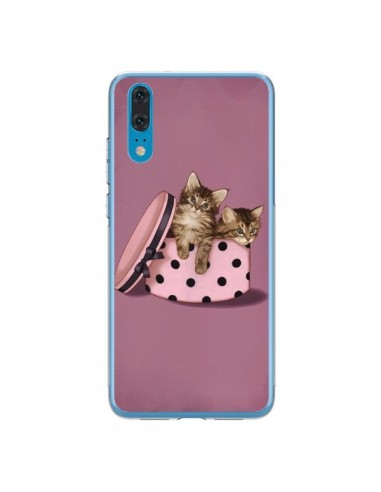 Coque Huawei P20 Chaton Chat Kitten Boite Pois - Maryline Cazenave