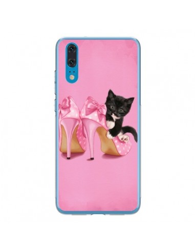 Coque Huawei P20 Chaton Chat Noir Kitten Chaussure Shoes - Maryline Cazenave