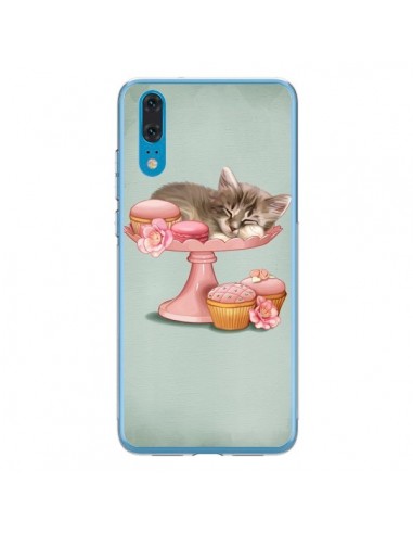 Coque Huawei P20 Chaton Chat Kitten Cookies Cupcake - Maryline Cazenave