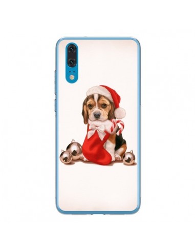 Coque Huawei P20 Chien Dog Pere Noel Christmas - Maryline Cazenave