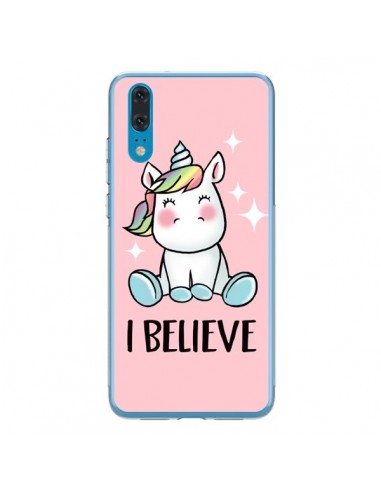 Coque Huawei P20 Licorne I Believe - Maryline Cazenave