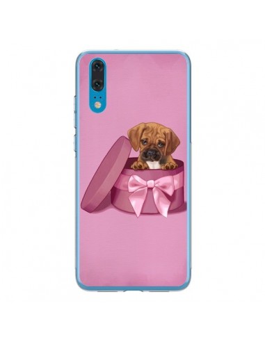 Coque Huawei P20 Chien Dog Boite Noeud Triste - Maryline Cazenave