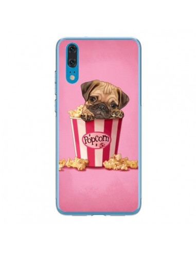 Coque Huawei P20 Chien Dog Popcorn Film - Maryline Cazenave