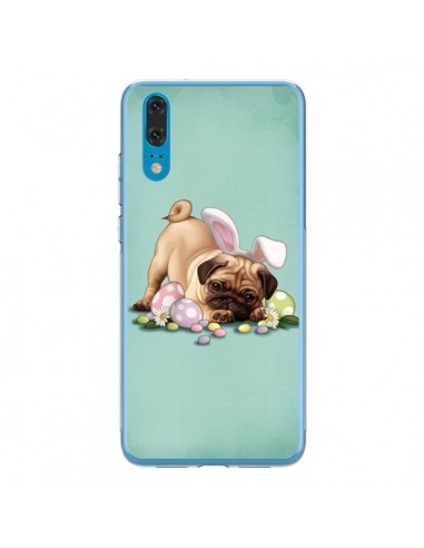 Coque Huawei P20 Chien Dog Rabbit Lapin Pâques Easter - Maryline Cazenave