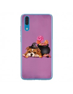 Coque Huawei P20 Chien Dog Halloween Sorciere Chaudron...