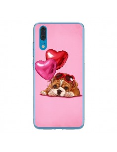 Coque Huawei P20 Chien Dog Lunettes Coeur Ballon -...