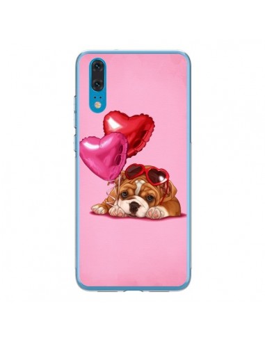 Coque Huawei P20 Chien Dog Lunettes Coeur Ballon - Maryline Cazenave