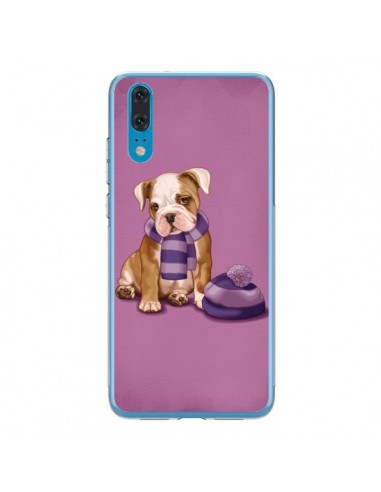 Coque Huawei P20 Chien Dog Echarpe Bonnet Froid Hiver - Maryline Cazenave