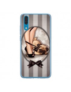 Coque Huawei P20 Lady Noir Noeud Papillon Chien Dog Luxe...