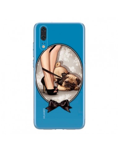 Coque Huawei P20 Lady Jambes Chien Bulldog Dog Noeud Papillon Transparente - Maryline Cazenave