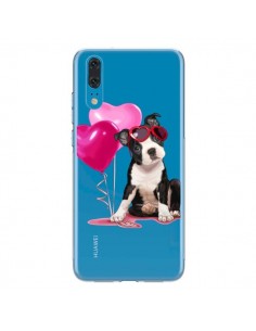 Coque Huawei P20 Chien Dog Ballon Lunettes Coeur Rose...
