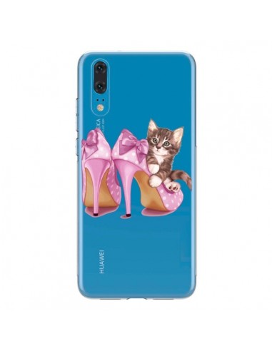 Coque Huawei P20 Chaton Chat Kitten Chaussures Shoes Transparente - Maryline Cazenave