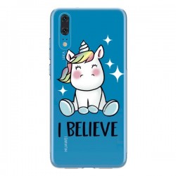 Coque Huawei P20 Licorne I Believe Transparente -...