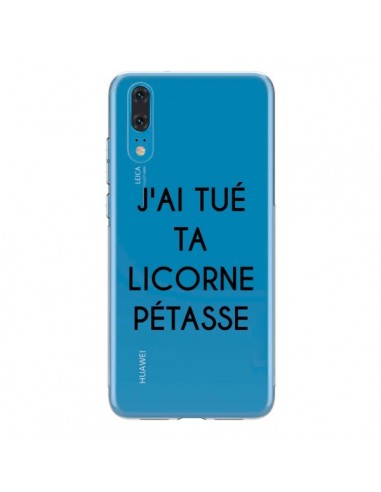 خلفية اطفال كرتون Coque Huawei P20 Tué Licorne Pétasse Transparente - Maryline Cazenave