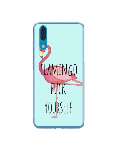 Coque Huawei P20 Flamingo Fuck Yourself - Maryline Cazenave