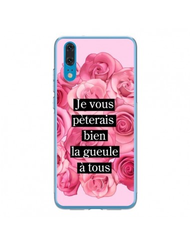 Coque Huawei P20 Je vous pèterais Fleurs - Maryline Cazenave