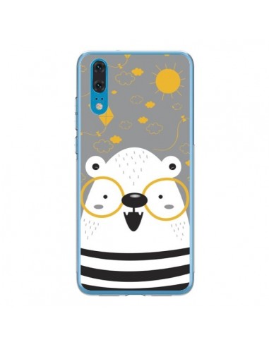 Coque Huawei P20 Ours à lunettes - Maria Jose Da Luz