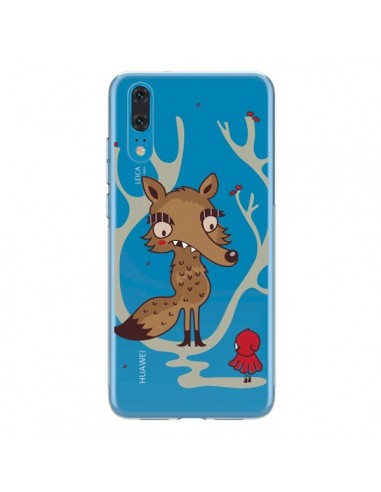 Coque Huawei P20 Le Petit Chaperon Rouge Loup Hello Big Wolf Transparente - Maria Jose Da Luz