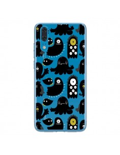 Coque Huawei P20 Monsters Monstres Pattern Transparente -...