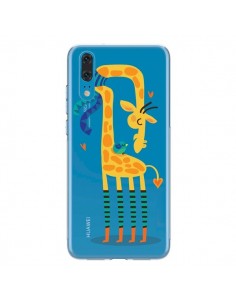 Coque Huawei P20 L'oiseau et la Girafe Amour Love...