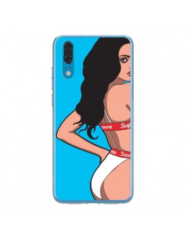 Coque Huawei P20 Pop Art Femme Bleu - Mikadololo