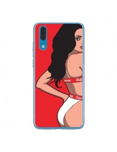 Coque Huawei P20 Pop Art Femme Rouge - Mikadololo