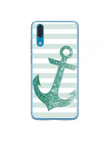 Coque Huawei P20 Ancre Vert Navire - Monica Martinez